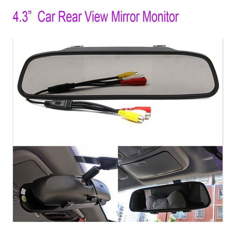 4.3" TFT LCD Car Rear View Mirror Monitor Kit +