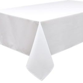 Home Direct Extra Large Rectangular Fabric Tablecloth 150x300cm 59"x118" White