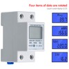 LCD Digital Electricity Meter AC Meter DIN Rail KWh Meter