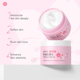 Cherry Blossom Skin Care Sets & Kits, Skin Care Set For Pamper Teenage Girls Gifts, Girls Pamper Set Sakura Facial Kit With Cream,Serum,Eye Mask,Lip Mask,Toner,Cleanser,Face Mask 24PCS