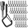 GIPTIME Screw Hooks, Pack of 32 Stainless Steel Hook Screws