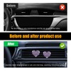 Sylvil 2 PCS Bling Car Air Vent Clip, Cute Heart