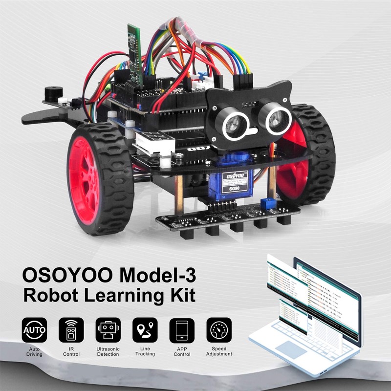OSOYOO Arduino Arduino UNO Model 3 Robot Car DIY Starter