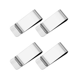 Money Clip, 4 Pack Money Clip, Golden Money Clip, Money Clip for Men and Women, 55 x 20 x 1 mm, Brass