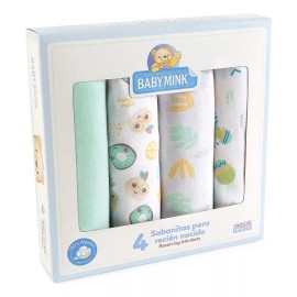 Baby Mink Paquete Sabanas De Recien Nacido 4 Piezas Algodon Baby Mink