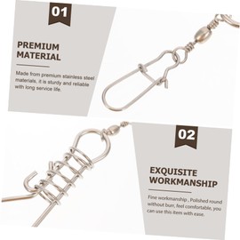 CORHAD Fishing Tools 10pcs Stainless Steel Fish Buckle Fish Locking Buckle for Anglers