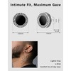 KRKC&CO Black Earrings Stud for Men, 925 Sterling Silver Hypoallergenic