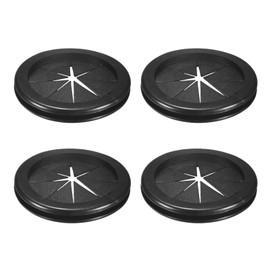 M METERXITY 4-Pack Rubber Grommets for Wiring 70mm Desk Grommet Double-Sided Flexible Cable Cord Grommet Desk Hole Cover for Cables/Wires Through Protection [Black, Petal-Shaped]
