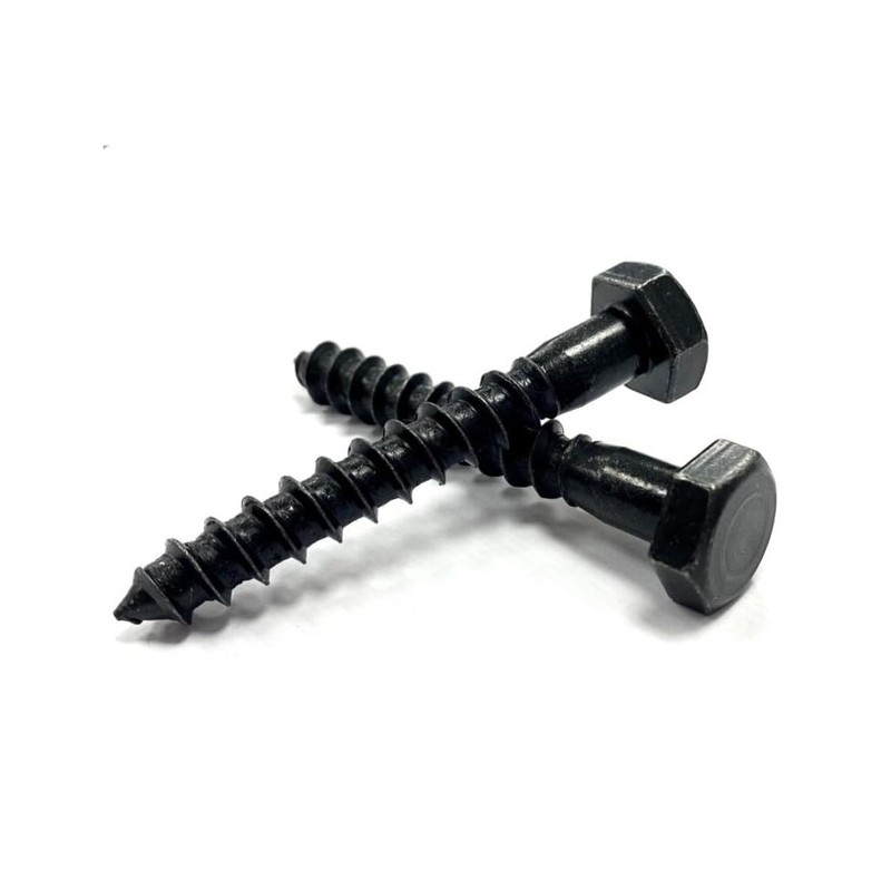RADSO M10 Hex Head Coach Screws Wood Lag Bolt-Black Passivated-For