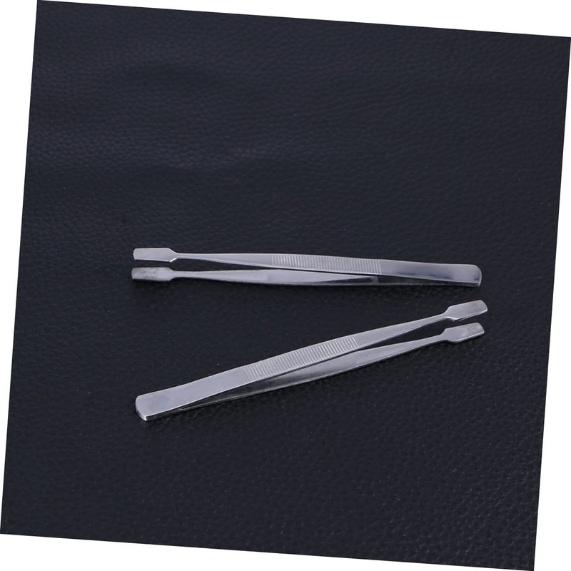 WOONEKY 3pcs Practical Stamp Nipper False Eyelash Tweezer Stainless Steel