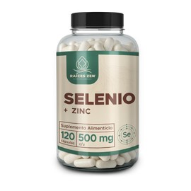 Selenio 100 mcg y Zinc 120 mg 120 Cápsulas Super Premium                                                                                              