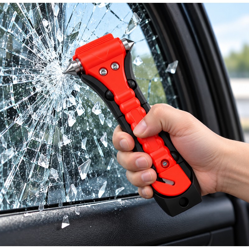 Car Safety Hammer for Emergency Escape – 2-in-1 Window Breaker