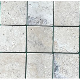 Philadelphia 4 X 4 Travertine Tumbled Tile - Box of 5 sq. ft.