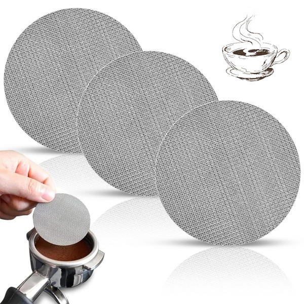 Pack of 3 Puck Screen 51 mm, Normcore 1.7 mm Thick Espresso Strainer for Portafilter 150 μm Stainless Steel 316 Reusable Puck Filter, Coffee Portafilter Professional for Espresso Filter Basket