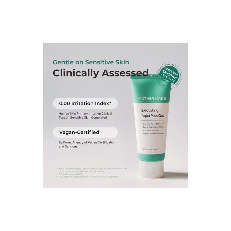 Exfoliating Aqua Face Peel Gel with Green Tea, Vitamin C,
