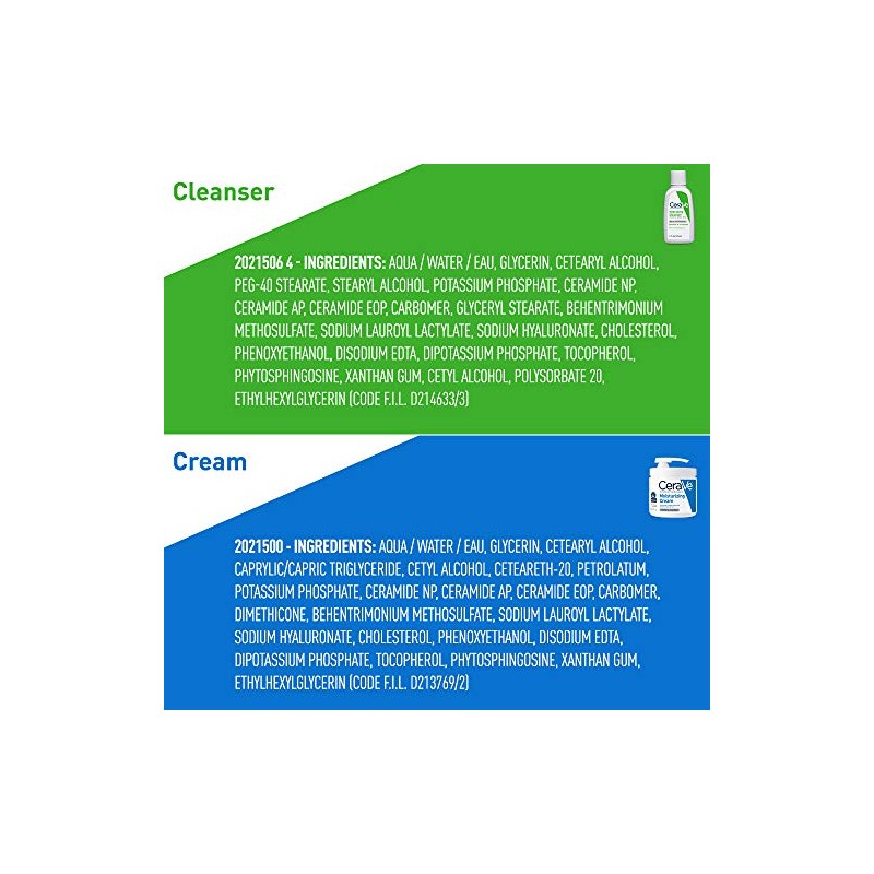 CeraVe Moisturizing Cream Combo Pack | Contains 16 Ounce with