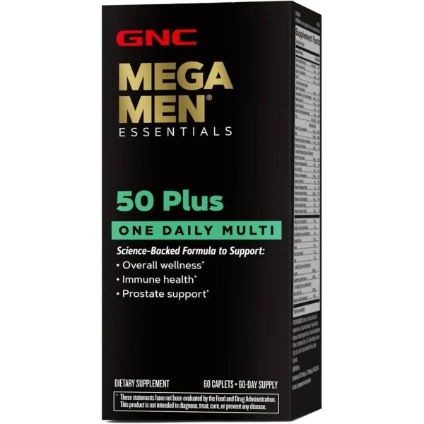 Branded GNC Mega Men Essentials 50-Plus One Daily Multivitamin, 60