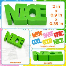 30pcs Phrases Pencil Erasers, Bulk Positive Phrases Erasers Encourage Eraser for Classroom Rewards Party Favors Gift Filling Eraser
