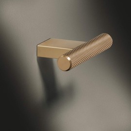 Gedotec Drawer Knob, Aluminium Pull Handle, Ribbed Furniture Knob, Vintage Cupboard Doors - Space, Large Knob Brushed Brass, Door Knob, 60 x 33 cm, Pack of 10 - Design Cabinet Knob with Screws