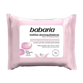 BABARIA Unisex TOALLITAS DESMAQUILLANTES PINK MOSQUETTA MAKEUP REMOVE FROM CLOTHS 25UN, , STANDARD