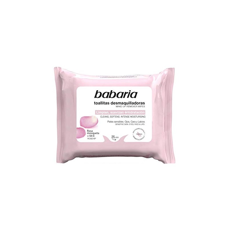 BABARIA Unisex TOALLITAS DESMAQUILLANTES PINK MOSQUETTA MAKEUP REMOVE FROM CLOTHS