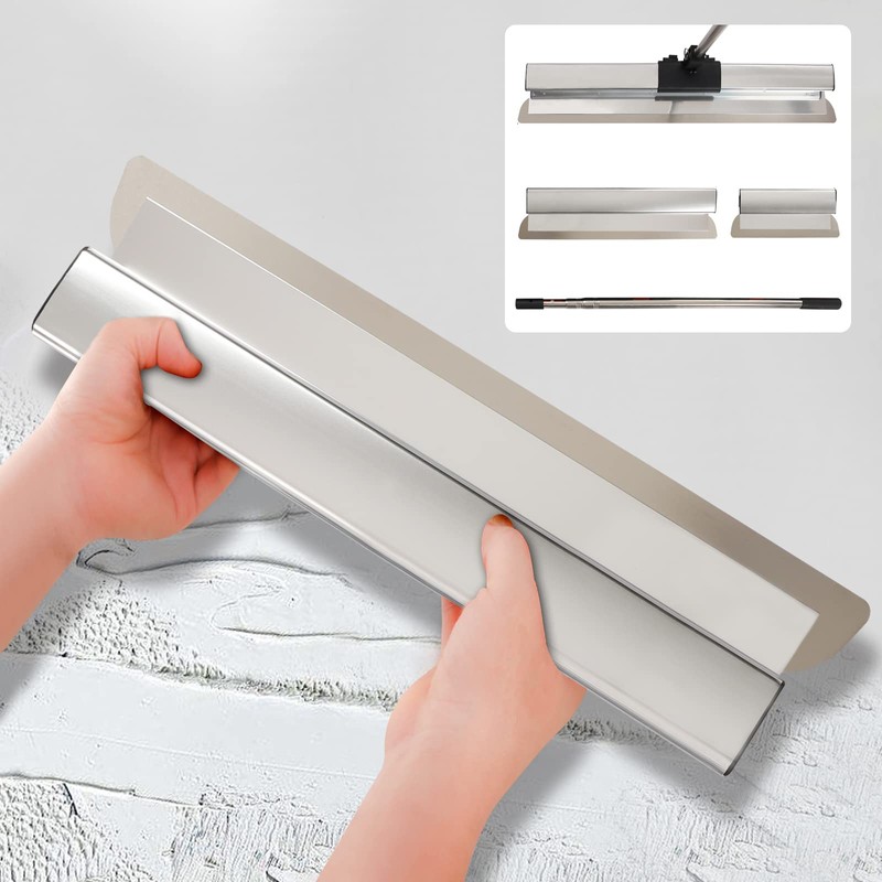 Skimming Blade Set, Stainless Steel Drywall Tool Plastering Set with