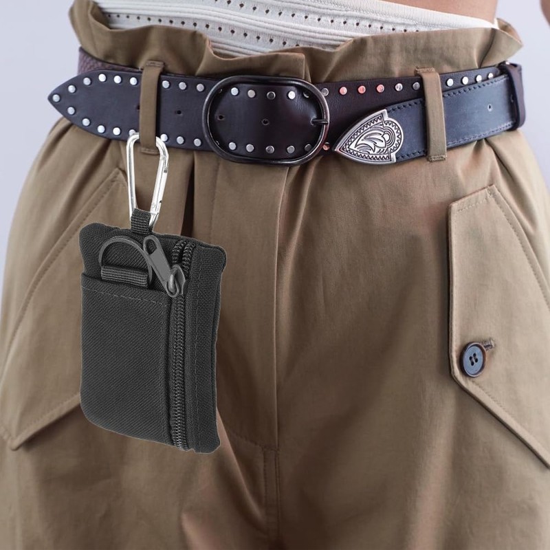 Lwuey EDC Pocket Pouch, Mini Molle Pouch Wallet Tactical Keychain