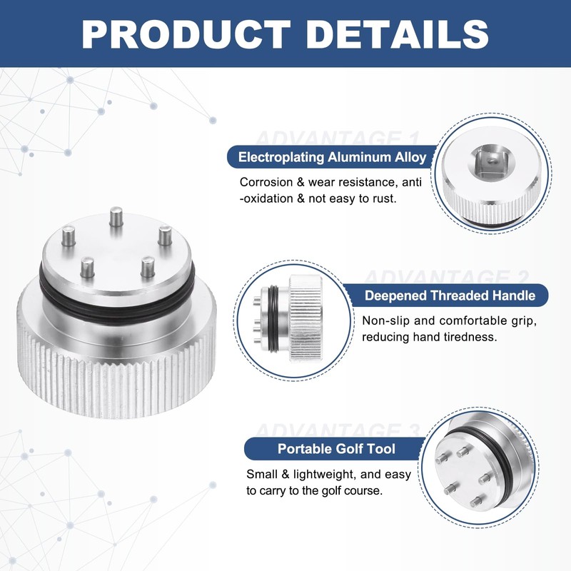 sourcing map Golf Weight Screw Wrench Tool Aluminum Alloy 5