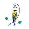 Cute Birds Sun Catcher Bird Stained Glass Window Hangings for