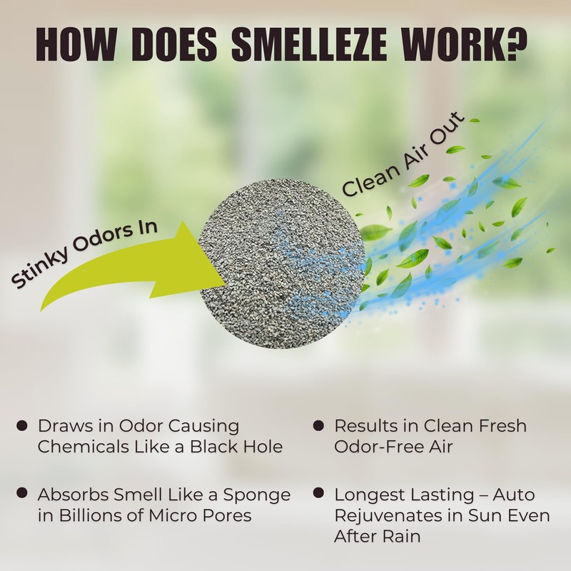 SMELLEZE Natural Rabbit Odor Eliminator Deodorizer: 2 lb. Granules Removes
