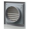100mm (4 inch) Dia Grey Plastic External Fixed Blade Vent