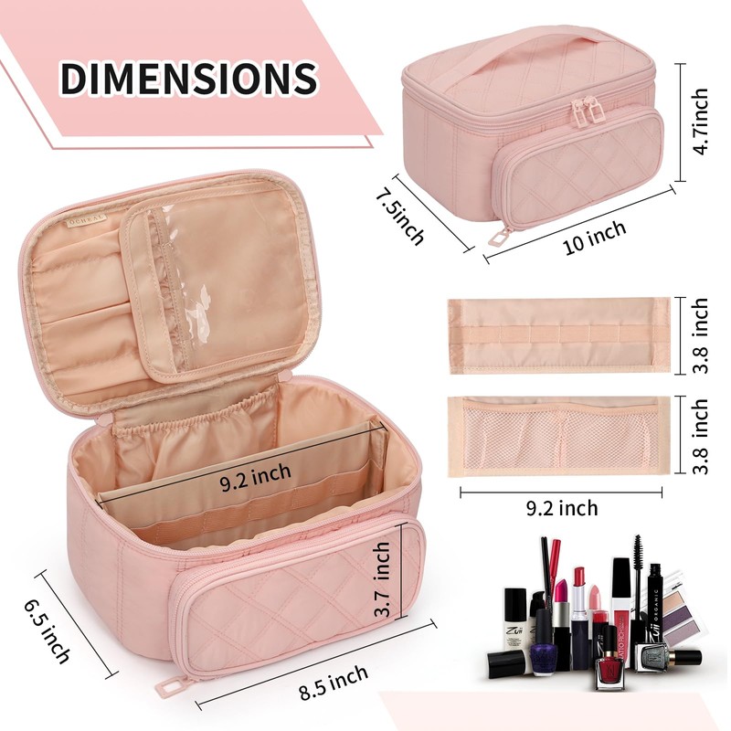 OCHEAL Makeup Bag, Multifunctional Make Up Bags Large Compact Makeup
