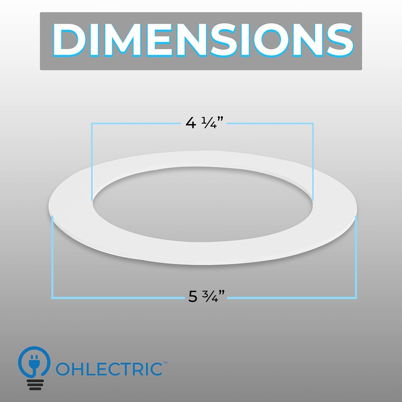 OHLECTRIC Heavy-Duty Metal Goof Rings for 4" Inch Recessed Lights