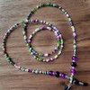 Glasses Chain - Beaded Spectacle Cord - Purple Pink Green