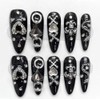 Nail Tip, 3D, Long, Blue, Red, Pink, Black, Popular, Korean,