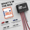 LiTime 12V/24V 20A PWM Controller, Solar Charging Controller with Built-in