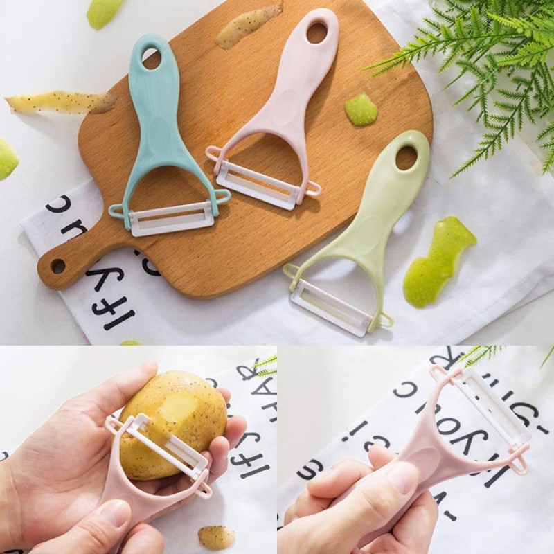 BITEFU Set of 6 Colourful Peelers, Ceramic Peelers for Vegetables,