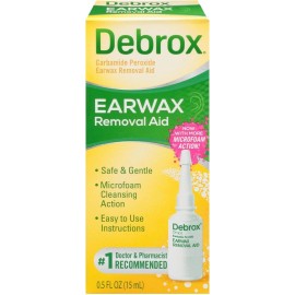 Debrox Ear Wax Removal Drops, Gentle Microfoam Ear Wax Remover, 0.5 Fl Oz  Pack