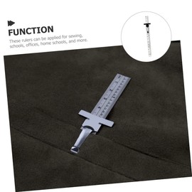 IWOWHERO Stainless Steel Pocket Ruler with Clip Measuring Tool Portable Ruler for Depth and Height Measurement for Sewing Diy Crafts and Accurate Measurements