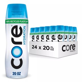 Core Hydration Water 20 Fl Oz Pack Of 24 Perfect Ph Electrolyte Rich Bottles"