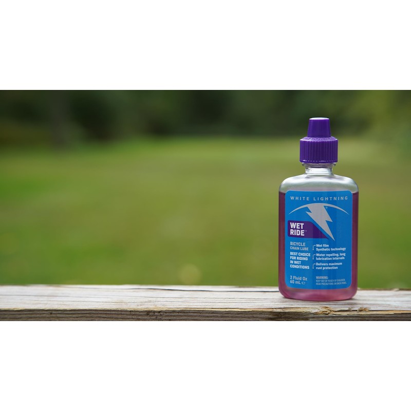 White Lightning Wet Ride Extreme Conditions Heavy Bicycle Chain Lube,
