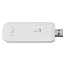 4G LTE USB Portable WiFi Router, Support 10 Devices, SIM Card Slot, WPA2 WiFi Encryption, for Cell Phones, Tablets, Laptops (White)