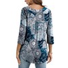 OIDUICOULD Womens 3/4 Sleeve Tunic Tops V Neck Blouse with