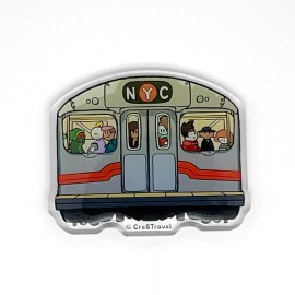 New York City Subway Acrylic Magnet NYC Souvenirs Gifts