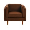 Creative Co-Op Atley High Sided Armchair Sofas, Vintage Brown