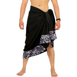 HAPPY BAY Men's Beachwear Pareo Wrap Summer Sarong One Size Imperial Geometric
