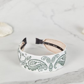 Lara 마이아 페이즐리 헤어밴드 - 민자형 카키(MAIAHB072) Maia Paisley Hairband - Solid Khaki (MAIAHB072)
