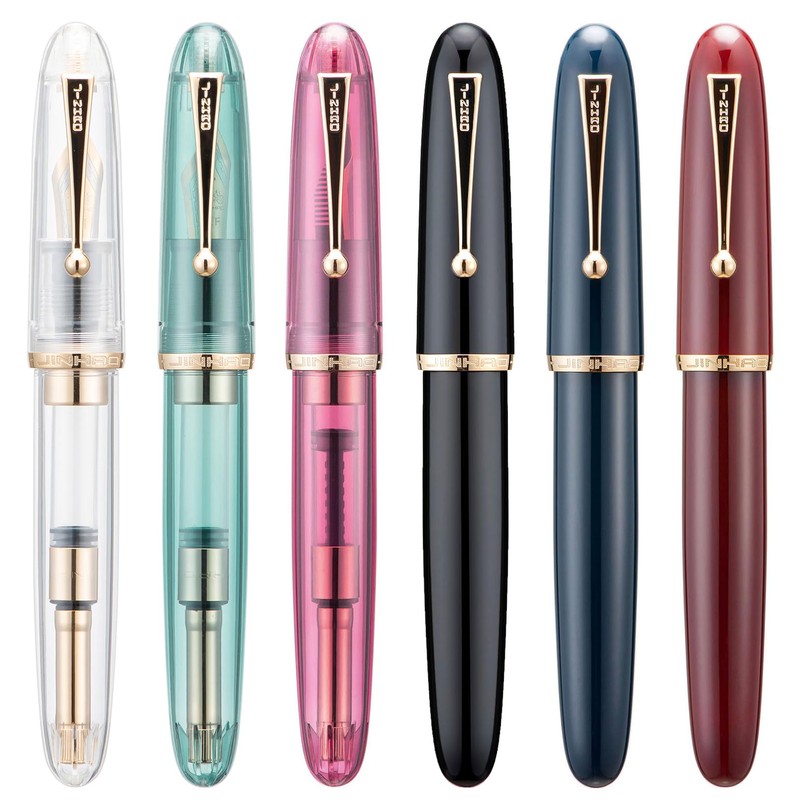 Asvine 9019 Fountain Pen, Dadao Series #8 Medium Nib, Dark