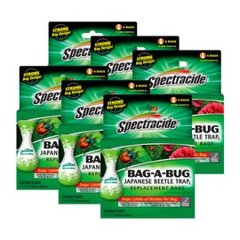 Spectracide Bag-A-Bug Japanese Beetle Trap Replacement Bags, 6 Count, Bag Refills (Pack of 6)