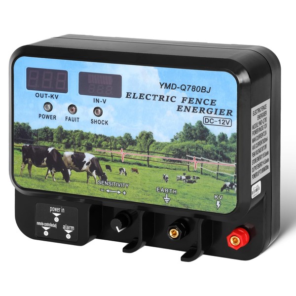 Vikua 15.5J Electric Fence Charger – 600 Acre Fence Energizer